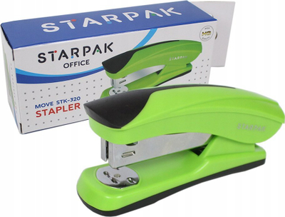 Kapshtare letre STARPAK 519787, 20 fletë, kapëse 24/6 26/6, jeshile