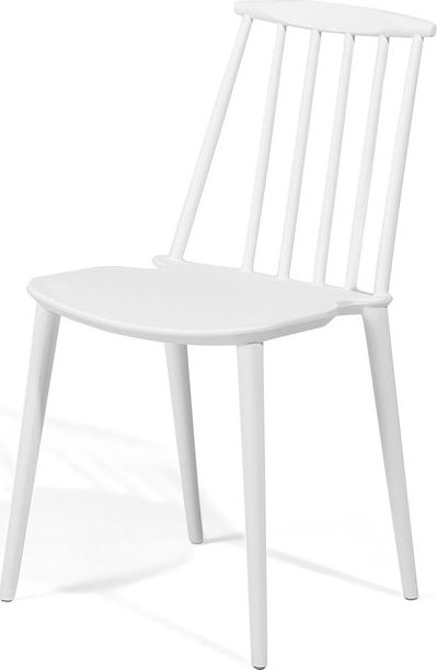 Set me 2 karrige ngrënieje Beliani Ventnor, material sintetik, të bardha