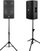 Stativ për boxa STAND4ME BOX 115, set 2 copë, lartësi 65 115 cm, i zi