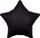 Balonë folje yll Lustre Black, 48cm, e zezë