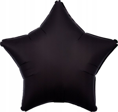 Balonë folje yll Lustre Black, 48cm, e zezë