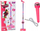 Lodër mikrofon Leantoys Sing Microphone, me qëndrim që rregullohet, me drita, rozë