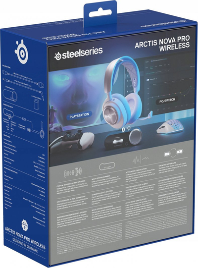 Headset gaming SteelSeries Arctis Nova Pro Wireless, për PC dhe PlayStation, pa tel, i zi