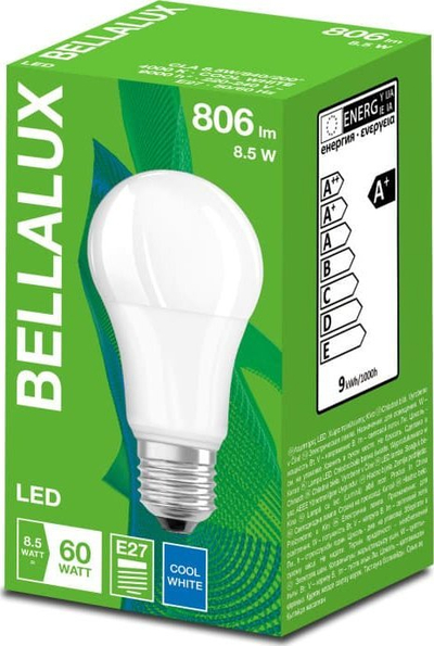 Set llamba LED Bellalux E27 A60, 8.5W, 806lm 4000K, dritë e bardhë neutrale