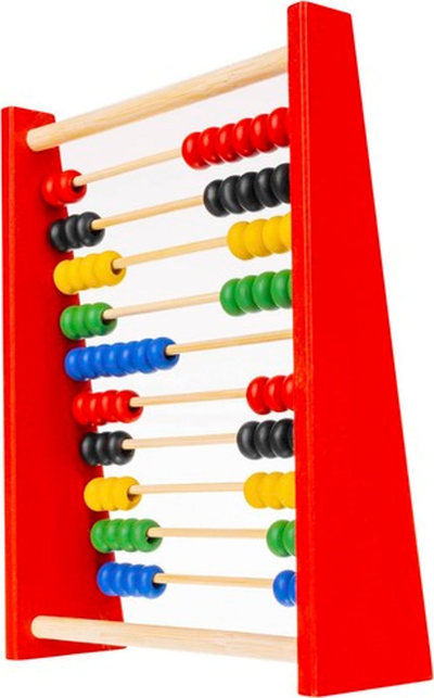 Abakus prej druri Wooden 23526, edukativ për fëmijë, shumëngjyrësh