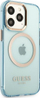Kapak telefoni Guess GUHMP13LHTCMB për iPhone 13 Pro / 13 6.1", MagSafe, i tejdukshëm, blu me kontur ari