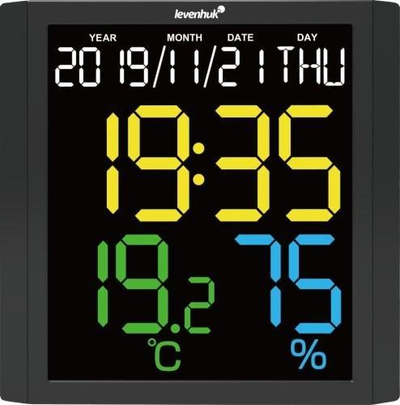 Termohigrometër Levenhuk Wezzer PLUS LP10, ekran me ngjyra, për ambiente të brendshme