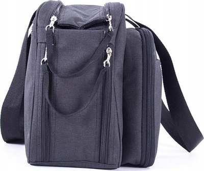 Çantë pelenash Baby Monsters Sleepy Bag, me krevat portativ, e zezë