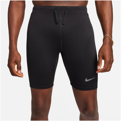 Shorto vrapimi Nike Fast Half Tight për burra, elastik, i zi