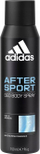 Dezodorant sprej trupi Adidas After Sport, 48 orë, 150 ml, i zi