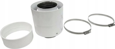 Adapter flue gaz Ariston SpiroFlex 60/100 AR, për kaldaja, i bardhë