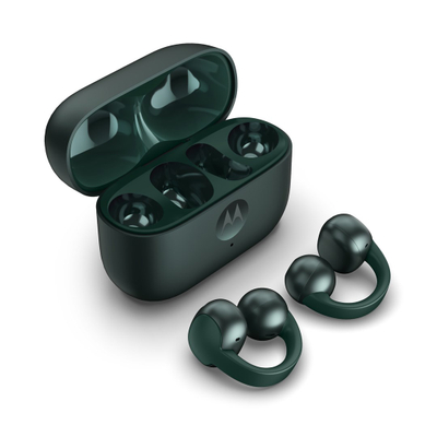 Kufje wireless Motorola Moto Buds Loop, in ear, me kasë karikimi, jeshile të errëta