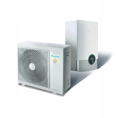 Pompe nxehtësie Hisense Hi Therma Split AHW 080HCDS1 AHM 080HCDSAA, 8kW, A+++, e bardhë