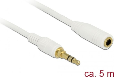 Kabllo zgjatëse audio DeLOCK 85591, 3.5 mm stereo, 5 m, e bardhë