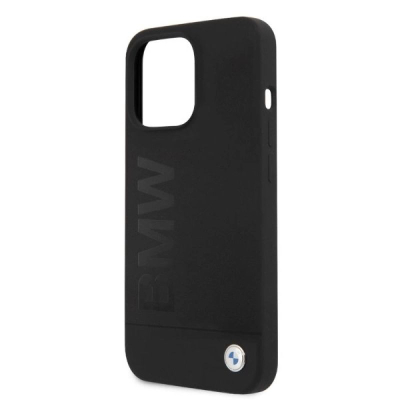 Kapak telefoni BMW BMHMP13LSLBLBK për iPhone 13 Pro / 13, silikon, MagSafe, i zi