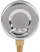Manometër vakumi Value Small, Ø62mm, lidhje 1/8" NPT, ngjyrë argjendtë