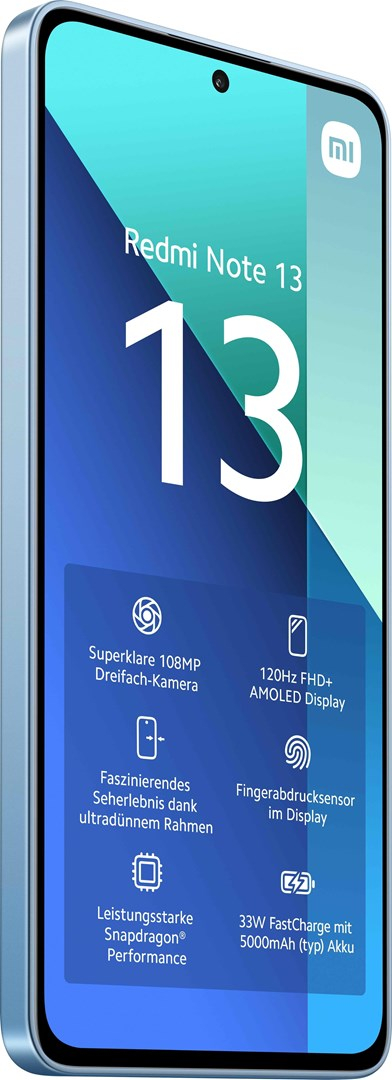 Телефон Xiaomi Redmi Note 13, 128GB, 6GB RAM, Ice Blue