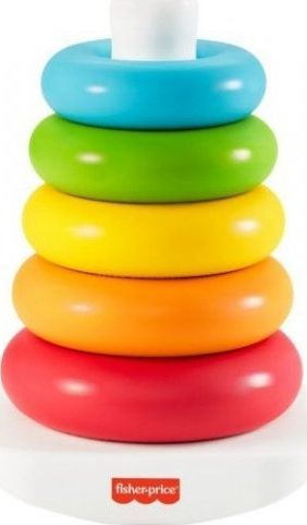Lojë edukative Fisher Price, piramidë me rrathë gome, +6MO