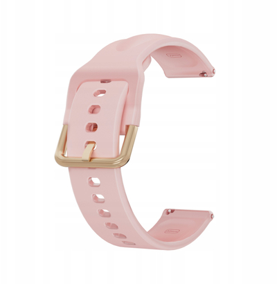 Rrip për orë inteligjente Garett Smartwatch Pay Adults, 20mm, silikoni, rozë