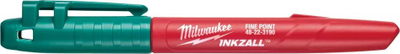 Marker ndërtimi Milwaukee Inkzall, majë akrilike, bojë jeshile