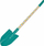 Lopat dore Greenmill Metal Hand Spade, me dorezë dru me PVC, 73cm