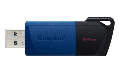 USB Kingston DataTraveler Exodia M, 64GB, USB 3.2, сина и црна
