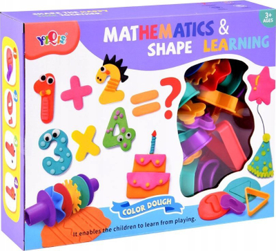 Set plasteline ZA4292, forma numrash, lojë edukative, shumëngjyrëshe