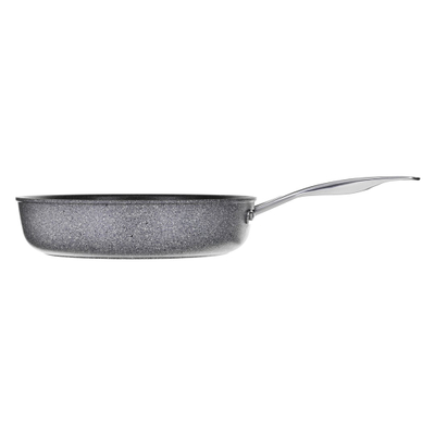 Tigan salte Ballarini Salina me kapak, 28cm, alumini, argjend
