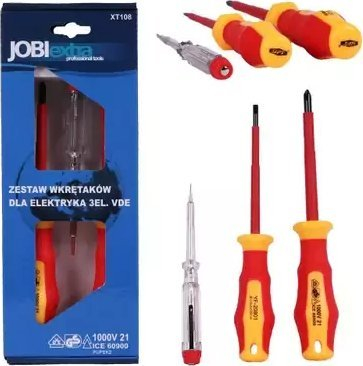Set kaçavidash Jobi Extra, 3 copë, për elektricistë
