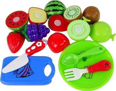 Set lodrash kuzhine Leantoys Fruit Set, fruta për me i pre, me aksesore, shumëngjyrëshe