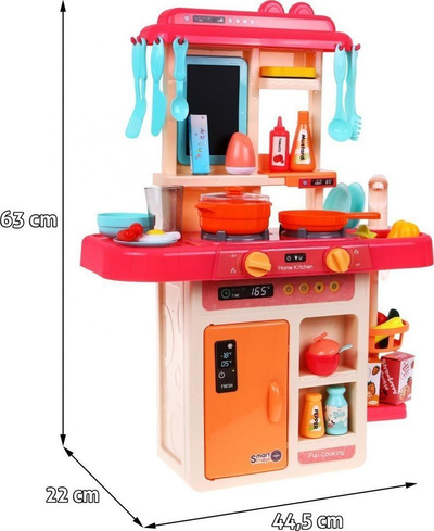 Kuzhinë lodër interaktive Interactive Kitchen 889-168, me drita, tinguj edhe aksesorë, rozë