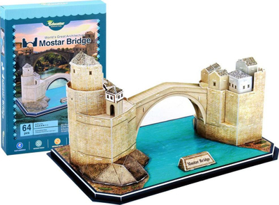 Puzzle 3D Jokomisiada Ura e Vjetër Mostar, 64 copa