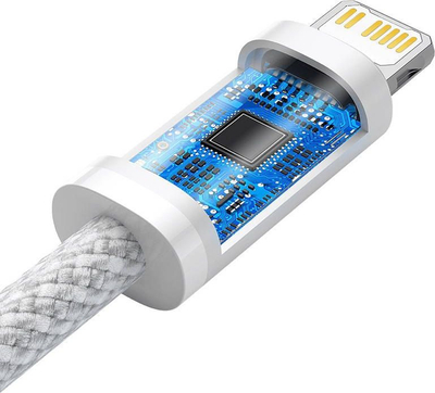 Kabllo USB Baseus USB C në Lightning, 2 m, 20 W, e bardhë