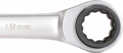 Çelës unazor raçetë KS Tools 503.4565, 4 në 1, 10-19 mm, ngjyrë argjendi
