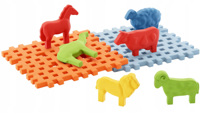Градбена играчка Marioinex Mini Waffle Animals, креативен сет, шарен