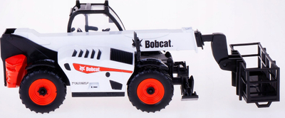 Lodër telehandler Bburago Bobcat T40.180SLP, maket 1:50, metal die-cast, bardh e zezë