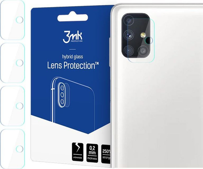 Xham mbrojtës 3MK për kamerë të Samsung Galaxy M51, 4 copë