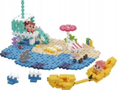 Lodër ndërtimi Marioinex Mini Waffle Blocks Beach, 148 elemente, shumëngjyrëshe