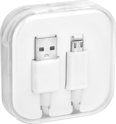 Kabllo USB Partner Tele.com USB A në micro USB, 1 m, e bardhë