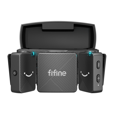 Fifine M9 set mikrofonësh të lidhur (të zi)