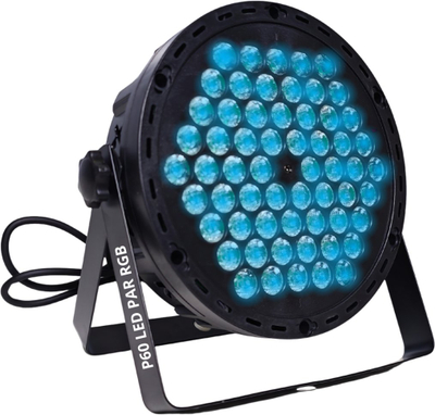 Reflektor skenik LIGHT4ME P60 LED PAR, RGB, 60 LED, i zi
