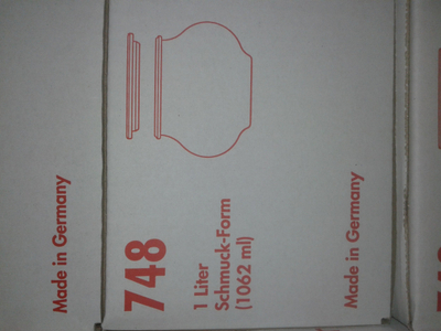 Set kavanozash dekorative Weck, 1L, me kapak, 4 copë, qelq i tejdukshëm