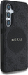 Kapak telefoni Guess 4G Round Patch Classic Logo MagSafe për Samsung Galaxy S25 Plus, TPU PC, i zi
