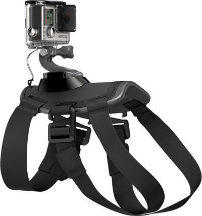 Parzmore për qen GoPro Fetch ADOGM-001, me 2 pika montimi, e rregullueshme, e zezë