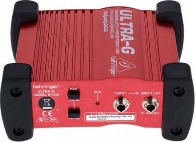 DI Box Behringer GI 100 Ultra-G, aktiv profesionist për kitarë, i kuq