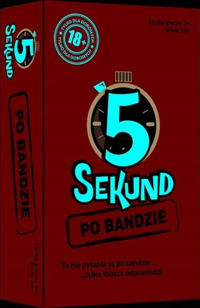 Lojë tavoline Trefl 5 Seconds Off the Rails, për të rritur 18+, me karta pyetjesh, e zezë