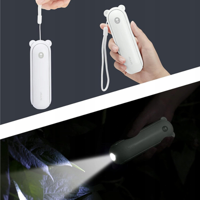 Ventilator portativ JISULIFE Mini, 4500mAh, USB, xhep, i bardhë