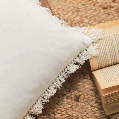 Jastëk dekorativ Cotton Boho, 30x50cm, pambuk 100%, i bardhë