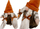 Figurë dekorative Saska Christmas GNOME, 15cm, vajzë, e kuqe gri