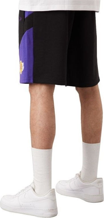 Shortsa basketbolli Los Angeles Lakers NBA Team, për burra, L, të zinj me vjollcë